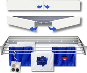 Homellence wall-mounted drying rack, White, 120 cm (image 1)