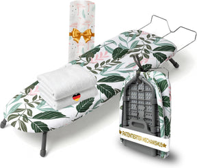 Homellence foldable tabletop ironing board with 2 covers, Green (image 1)