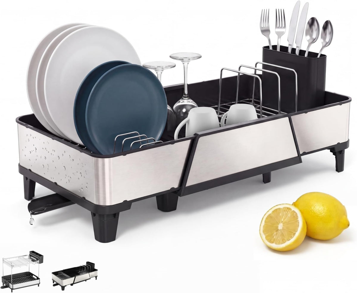 Homellence dish drying rack, Wide-Flex (extendable 42.5–63 cm) (image 1)