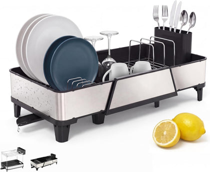 Homellence dish drying rack, Wide-Flex (extendable 42.5–63 cm) (image 1)