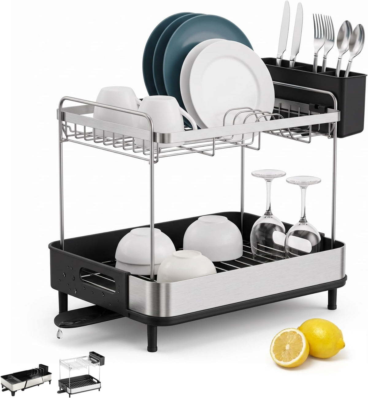 Homellence dish drying rack High-Tower, two tiers (image 1)