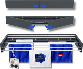 Homellence wall-mounted drying rack, Anthracite, 120 cm (image 1)