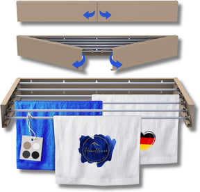 Homellence wall-mounted drying rack, Cappuccino, 100 cm (image 1)