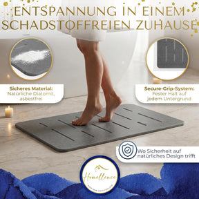 Homellence diatomite stone bath mat, Linear Luxury (image 4)