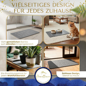 Homellence diatomite stone bath mat, Linear Luxury (image 5)