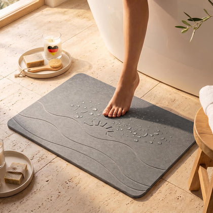 Homellence diatomite stone bath mat, Solaris Aura (image 1)