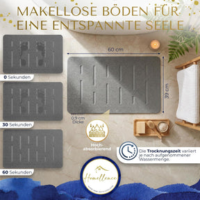 Homellence diatomite stone bath mat, Linear Luxury (image 2)