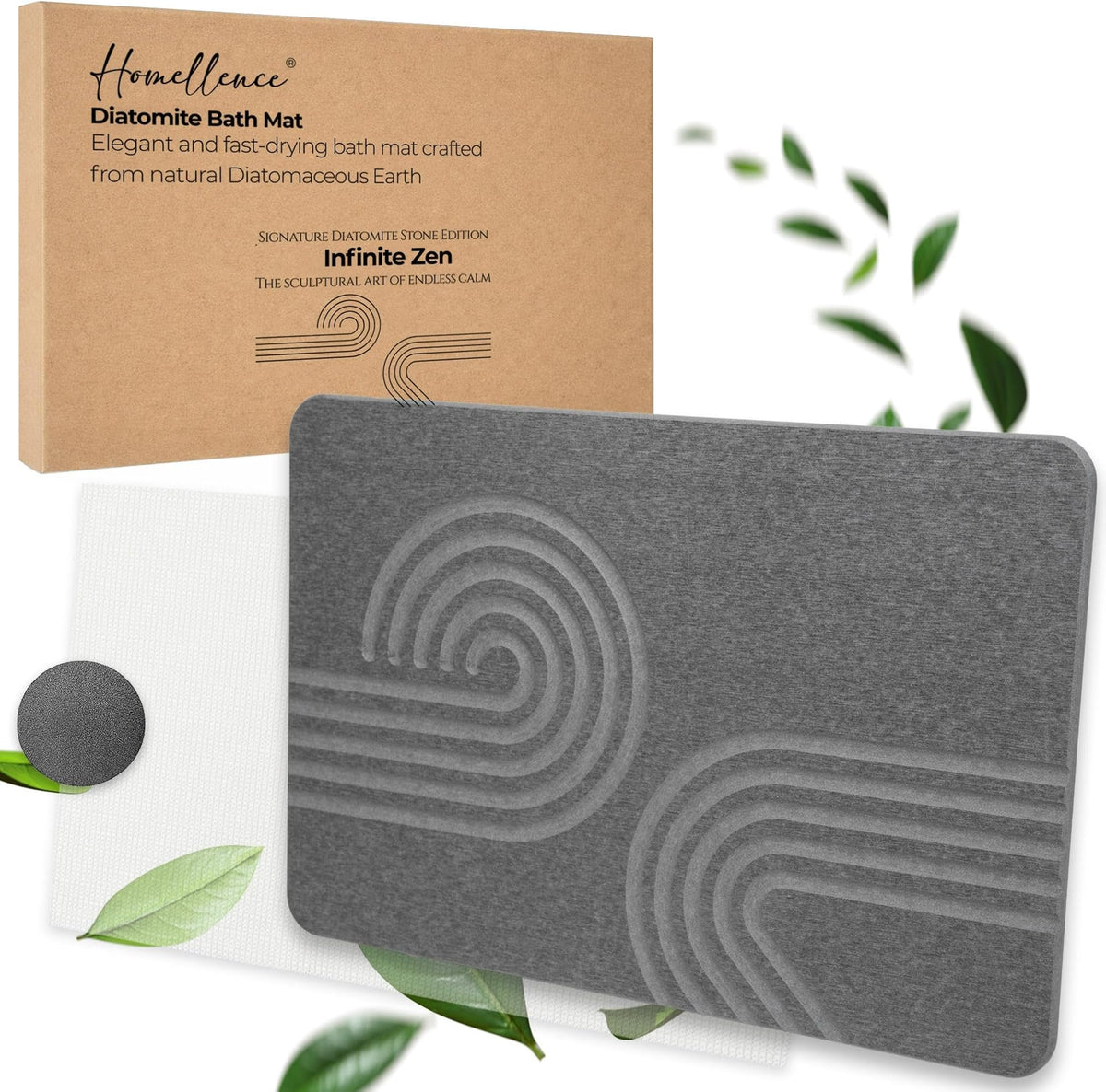 Homellence diatomite stone bath mat, Infinite Zen (image 8)