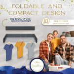 Homellence Wall-Mounted Clothes Drying Rack 100cm Anthracite - Premium 6-rod foldable laundry rack with 30kg capacity and space-saving 2.8cm wide design.