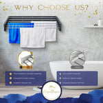 Homellence Wall-Mounted Clothes Drying Rack 100cm Anthracite - Premium 6-rod retractable airer engineered to stay in place with a 30kg load capacity.