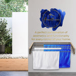 Homellence Wall-Mounted Clothes Drying Rack 100cm Cappuccino - High-capacity 6-rod retractable airer with 30kg limit and ultra-slim 2.8cm space-saving design.