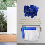 Homellence Wall-Mounted Clothes Drying Rack 70cm Cappuccino - Elegant 5-rod space-saving airer with 25kg capacity and 2.8cm slim profile for high-end aesthetics.