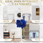 Versatilidad Homellence: tendedero blanco de aluminio de 100 cm perfecto para lavadero, cocina, baño o terraza con acabado estético.