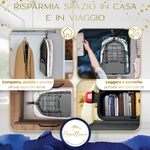 Versatilità per casa e viaggio: l'asse da stiro pieghevole è leggera, portatile e facile da riporre in valigia, nell'armadio o in un cassetto.