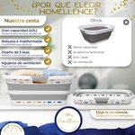 Tabla comparativa Homellence: ventajas de nuestra cesta como la robustez e indeformabilidad frente a modelos estándar de baja calidad.
