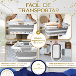 Detalle del diseño ergonómico de 3 asas de la cesta Homellence para un transporte cómodo y total libertad de movimiento.
