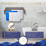 Pourquoi choisir Homellence : barres en aluminium robustes supportant 5 kg chacune, résistantes à la rouille et durables, 70cm cappuccino.