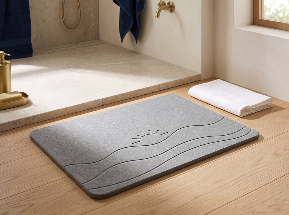 Diatomite stone bath mat