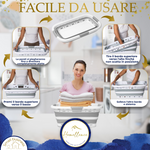 Manuale d'uso illustrato: come aprire e chiudere il cesto per la biancheria pieghevole Homellence in pochi semplici passaggi.