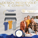 Design elegante e funzionale: stendibiancheria Homellence antracite da 70 cm, largo solo 2,8 cm da chiuso, ideale per la casa moderna.