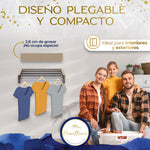Diseño elegante y compacto Homellence: el tendedero color cappuccino de 70 cm mide solo 2,8 cm de grosor cerrado, ideal para cualquier estancia.